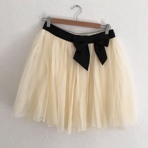 Cream Tulle Skirt with Bow from Forever 21